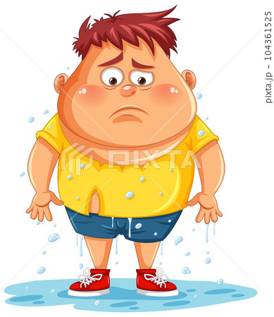 Sad Man Messing Up with Wet Water Sad Man Messing Up with Wet Water 104361525