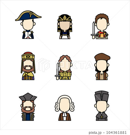 世界史アイコン集カラー 104361881