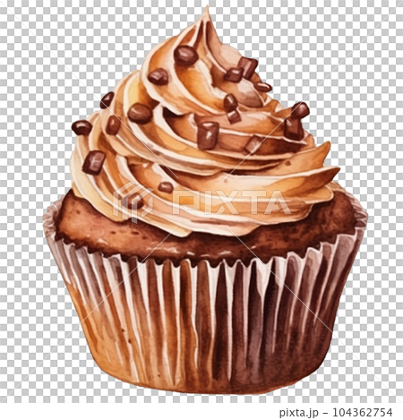 cupcake, watercolor, illustration, dessert, cake, muffin, sweet, Generative AI cupcake, watercolor, illustration, dessert, cake, muffin, sweet, Generative AI 104362754