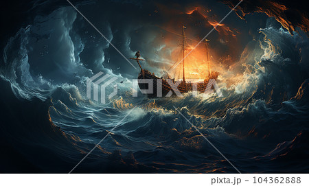 荒れた海、rough sea(generative ai) 荒れた海、rough sea(generative ai) 104362888