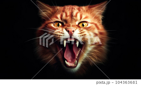 叫んでいる猫「AI生成画像」 叫んでいる猫「AI生成画像」 104363681