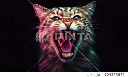 叫んでいる猫「AI生成画像」 叫んでいる猫「AI生成画像」 104363682