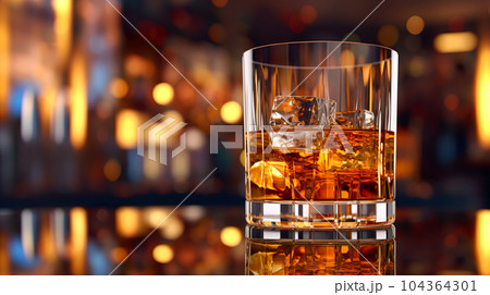 グラスに入ったウイスキー「AI生成画像」 104364301