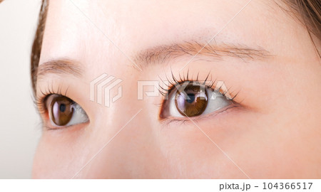 若い女性の目元のアップ 若い女性の目元のアップ 104366517