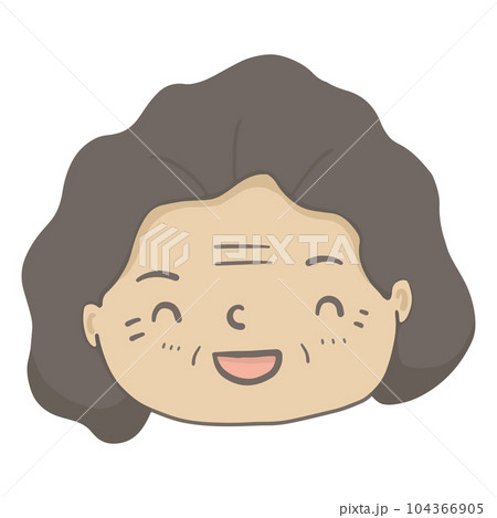 cute grandmother, grandma smile face cartoon - Vector illustration 104366905