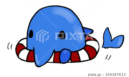 イルカと浮き輪 イルカと浮き輪 104367613