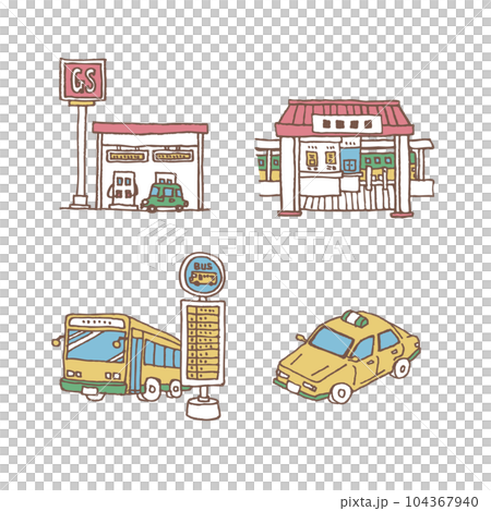 city buildings and vehicles city buildings and vehicles 104367940