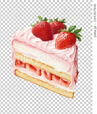 いちごのケーキのイラスト　Generative AI 104367946