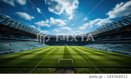 Empty Football stadium with seats. 104368012