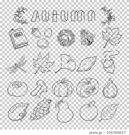 Autumn illustration set 104368657