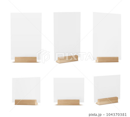 3d menu paper card stand holder for table mockup 3d menu paper card stand holder for table mockup 104370381