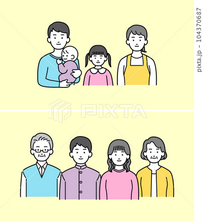 家族の過去と未来のイラストのイラスト素材 [104370687] - PIXTA