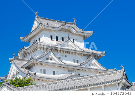 兵庫県姫路市 快晴の国宝姫路城天守 兵庫県姫路市 快晴の国宝姫路城天守 104372042
