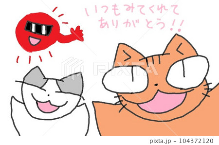 目が大きい猫のありがとう 目が大きい猫のありがとう 104372120