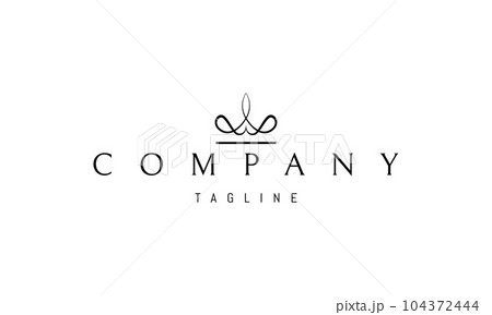 Vector logo on which an abstract image of a meditating person in the lotus position. 104372444