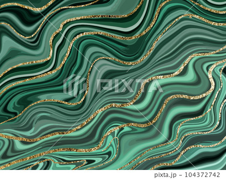 Green marble and gold abstract background texture. Abstract marbling with natural luxury style lines of marble and gold powder. Vector Green marble and gold abstract background texture. Abstract marbling with natural luxury style lines of marble and gold powder. Vector 104372742