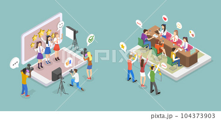 3D Isometric Flat Vector Conceptual Illustration of Kpop Idol Culture 3D Isometric Flat Vector Conceptual Illustration of Kpop Idol Culture 104373903