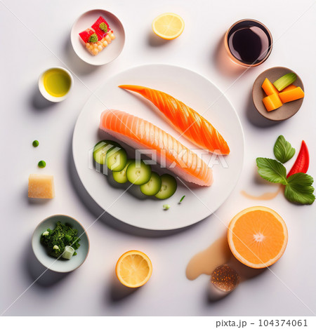 Set of various sushi 104374061