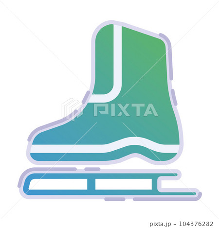 Isolated colored ice skate icon Vector 104376282