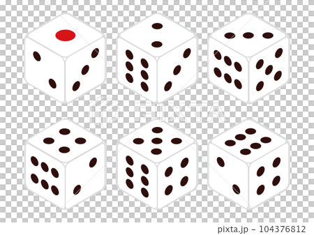 サイコロ6個 104376812