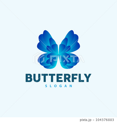 Butterfly Logo Design, Beautiful Flying Animal, Company Brand Icon Illustration, Screen Printing, Salon Butterfly Logo Design, Beautiful Flying Animal, Company Brand Icon Illustration, Screen Printing, Salon 104376883