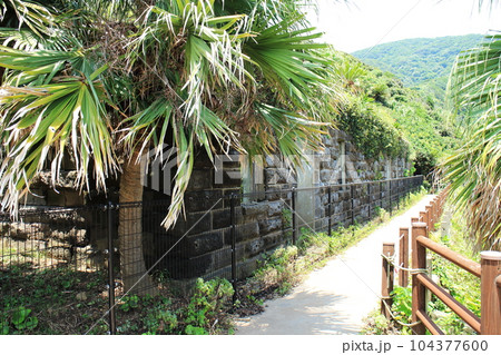 佐多岬に残る佐多岬灯台守の官舎跡地 104377600