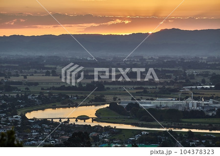 View of Whakatane in New Zealand View of Whakatane in New Zealand 104378323