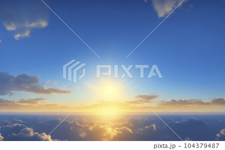 AI 画像生成による空と雲 104379487