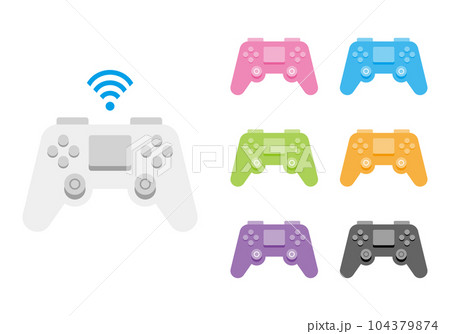 ゲームコントローラーのイラストセット 104379874