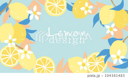 レモンの爽やかな背景イラスト 104381483