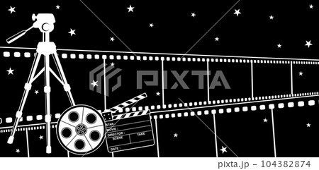 Vector illustration film cinema strip backgrounds with stars and camera reel for Presentations and decks, ads, marketing materials, Digital interfaces, banner, header, advertising, abstract wallpapers Vector illustration film cinema strip backgrounds with stars and camera reel for Presentations and decks, ads, marketing materials, Digital interfaces, banner, header, advertising, abstract wallpapers 104382874