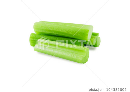 Fresh celery vegetable isolated on white background, food for health 104383003