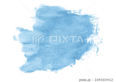 Light blue paintbrush isolated on white background. Watercolor 104383412