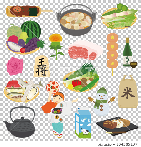山形縣特產插圖集 山形縣特產插圖集 104385137