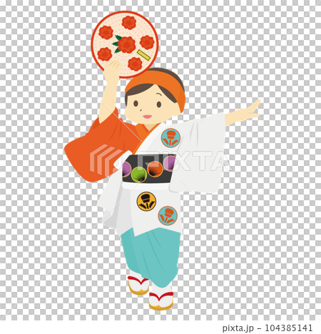 花笠節的插圖 104385141