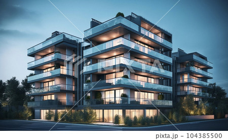 luxury design of the building of the future 104385500