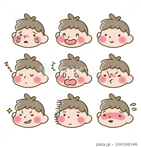 こども顔アイコン（男の子） 104386346