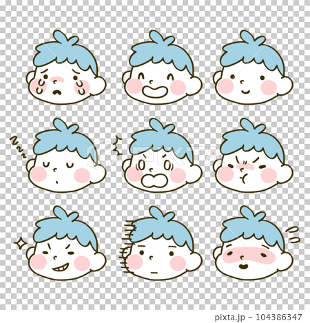 Child face icon (boy) single color Child face icon (boy) single color 104386347