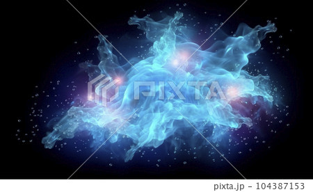 Blue sparks isolated on a black background. Blue sparks isolated on a black background. 104387153