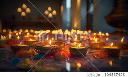 Diwali is the festival of light. Generative AI 104387498