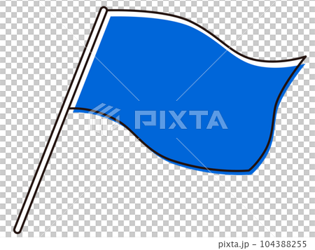 簡單易用的隨風飄揚的大旗,藍色 簡單易用的隨風飄揚的大旗,藍色 104388255