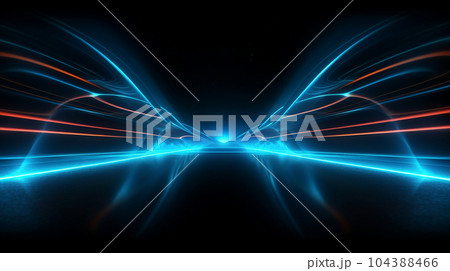 電脳世界でレースをしているイメージ背景画像：精緻CG画像