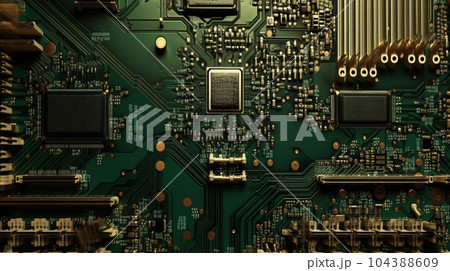 コンピュータ基板のイメージ背景画像：精緻CG画像