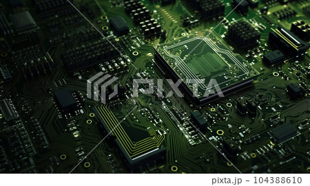 コンピュータ基板のイメージ背景画像：精緻CG画像