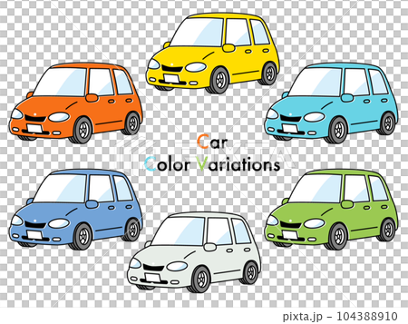 簡單易用的緊湊型汽車顏色變化 104388910