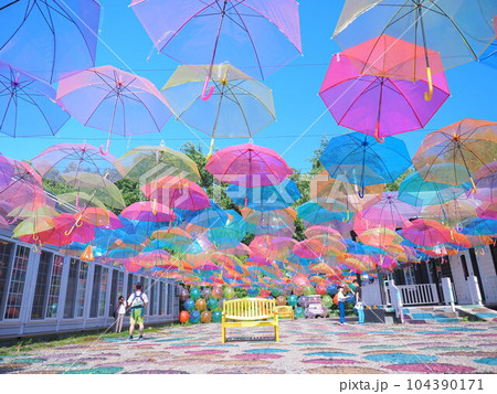 北海道の絶景 十勝ヒルズのアンブレラスカイ 北海道の絶景 十勝ヒルズのアンブレラスカイ 104390171