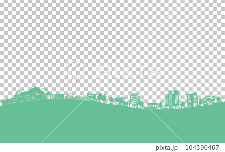 街並みを影で表現したベクターイラスト 104390467