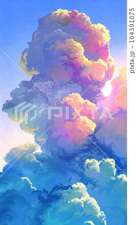 ロマンチック積乱雲【イラスト】 104391075