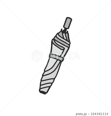 折り畳み傘のたたまれた状態のイラスト 折り畳み傘のたたまれた状態のイラスト 104392114