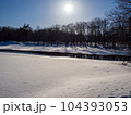 晴天にめぐまれた冬景色の裏磐梯の旅 104393053